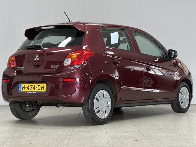 Mitsubishi SPACE STAR 1.0 Cool+/ Airco/ C.V. Afstand/ Elek. pakket/ Isofix/ Radio-CD AUX & USB/ Getint glas/ Dagrijverl./ Dakspoiler/ Metallic lak.