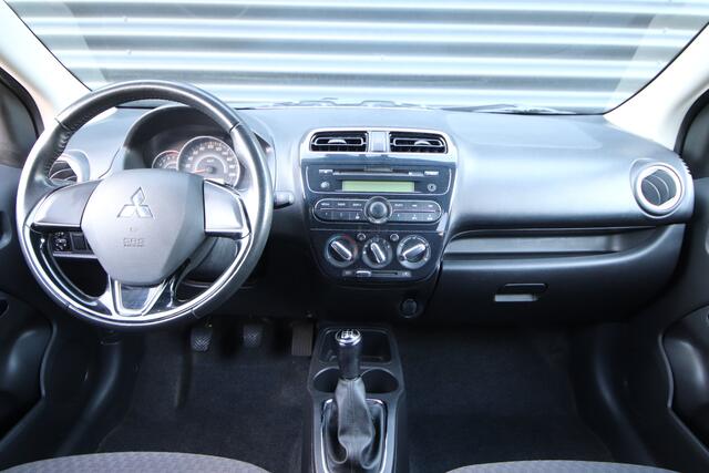 Mitsubishi SPACE STAR 1.0 Intense Airco, 71 pk, Orig. NL, Lederen stuurwiel