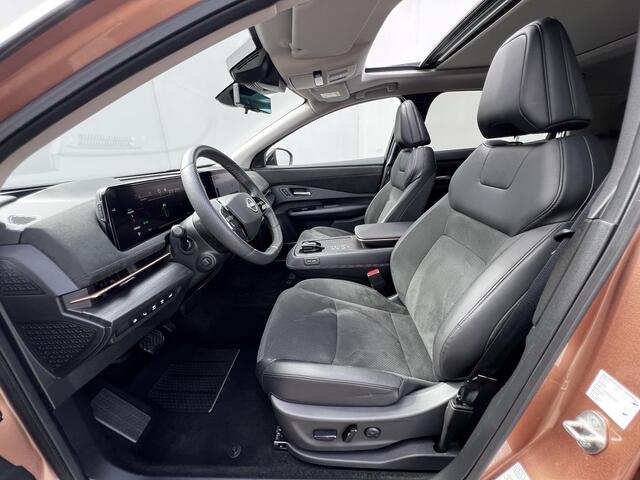 Nissan Ariya Evolve 91 kWh Automaat / WLTP bereik 516 km / Trekgewicht 750 kg / CCS snelladen / Elektrisch Glazen Schuif- en Kanteldak / Elektrisch Verstelbare Voorstoelen met geheugenset / Adaptieve Cruise Control / Keyless Entry & Start / Stoelventilatie / Stuur-,