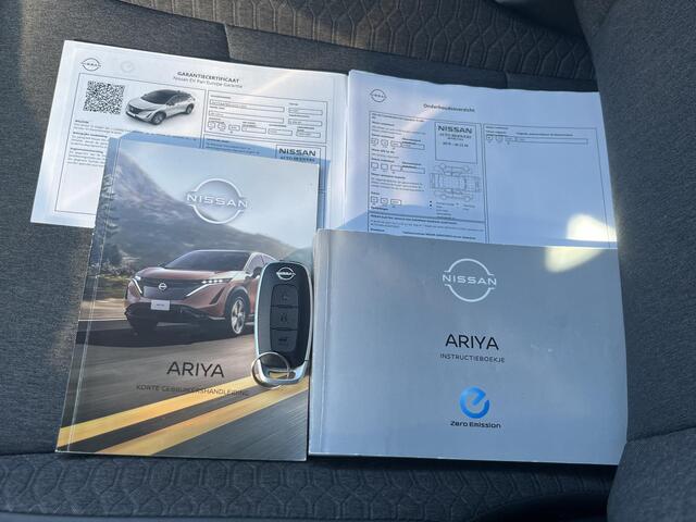 Nissan Ariya Advance 66 kWh Dealer Onderhouden / 22KW Lader (3-fase) / All Season Banden / 360* Camera / Navigatie / Apple Carplay&Android Auto / Cruise Control Adaptief / Stoel-,Stuur Verwarming / Elektrische Achterklep /