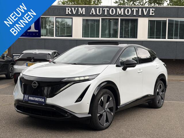 Nissan Ariya e-4ORCE Evolve 91 kWh | TOPSTAAT | NISSAN DEALER ONDERHOUDEN | PANODAK | STOELVERWARMING+ VENTILATIE| BOSE AUDIO| HEAD-UP DISPLAY| AFNEEMBARE TREKHAAK| ELEKTRISCHE ACHTERKLEP| SUPER COMPLEET!|