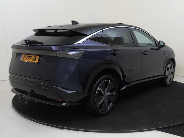 Nissan Ariya Evolve 91 kWh | Apple Carplay/Android | cruise control adaptief | elektrisch glazen panorama-dak | lederen/microvezel bekleding | navigatiesysteem full map | voorstoelen verwarmd en geventileerd | warmtepomp | lichtmetalen velgen |