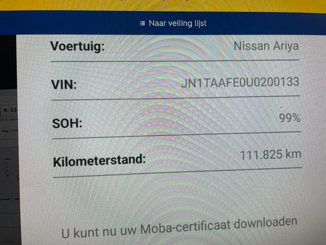 Nissan Ariya Evolve 66 kWh - Carplay, Camera, Adapt. Cruise, Stoelverw. SOH 99%