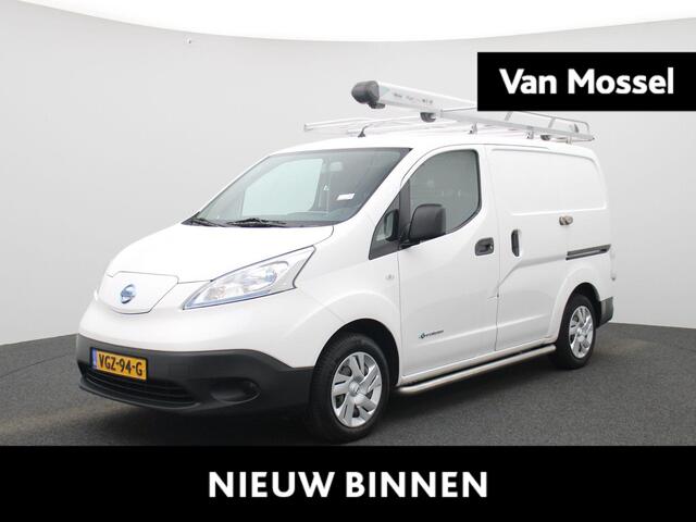 Nissan E-NV200 Optima 40 kWh 109PK Automaat | Luchtvering | Kopschot met ruit | Extra inbraakbeveiliging laadruimte | Sidebars | Opbergkasten | Rhino Pipetube | Climate Control / ECC | Trekhaak | Cruise control | Achteruitrijcamera | Dakrailing | Imperiaal rol | Schuif