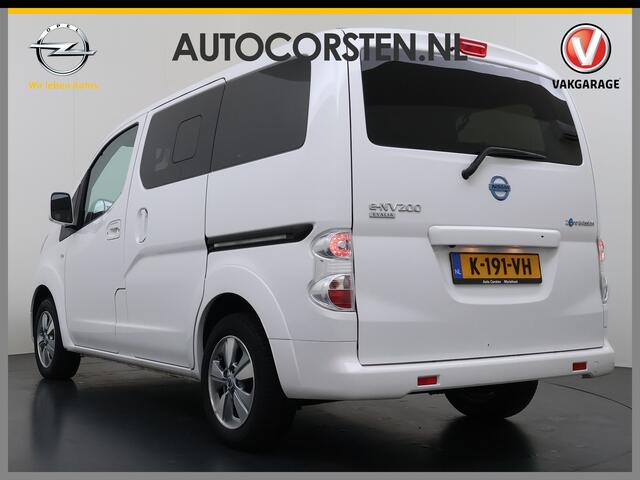 Nissan E-NV200 Evalia 7-Persoons SOH 93% 40kWh Camera Navi Stoel+Stuurverwarming Cruise Control Ecc Connect Edition Schuifdeuren Privacy Glas Lmv Regen+Lichtsensor Isofix Keyless 1e Eigenaar Origineel Nederlandse Bus