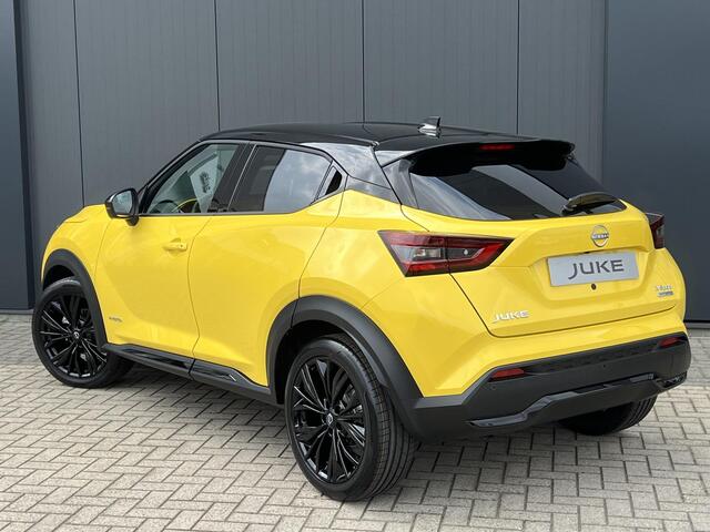Nissan JUKE 1.6 Hybrid 143 N-Sport |NU BIJ ONS IN DE SHOWROOM DE NIEUWE JUKE N-SPORT IN YELLOW METALLIC EN CARBON BLACK DAK|