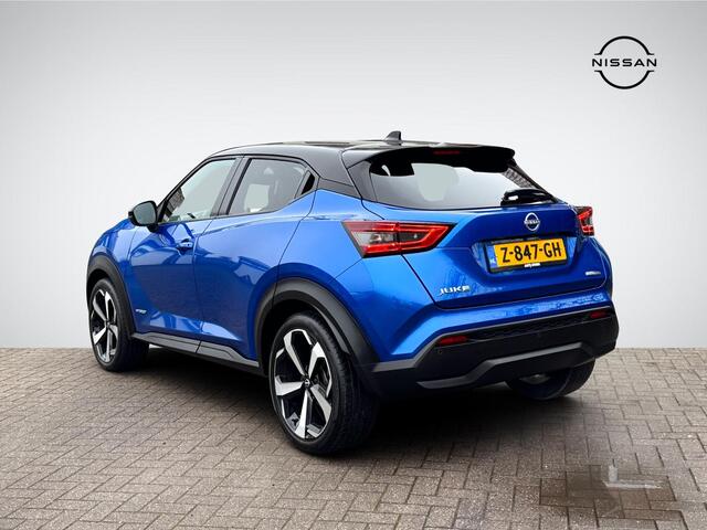 Nissan JUKE 1.6 Hybrid Tekna Sound + Cold Pack | Leder | Stuur- + Stoelverwarming | BOSE Audio | Adapt. Cruise Control | 19'' Velgen | 360° Camera | Rijklaarprijs!
