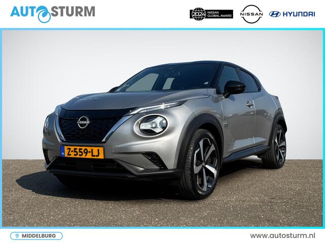 Nissan JUKE 1.6 Hybrid Tekna Sound Pack | 360° Camera | BOSE Audio | 19'' Velgen | Navigatie | Apple Carplay/Android Auto | Adapt. Cruise Control | Rijklaarprijs!