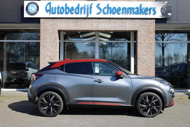 Nissan JUKE 1.0 DIG-T N-Design PRO-PILOT 360-CAMERA LEER CARPLAY BOSE DUO-TONE ZWARTE-HEMEL DAB NAVI 19"LMV 2xPDC
