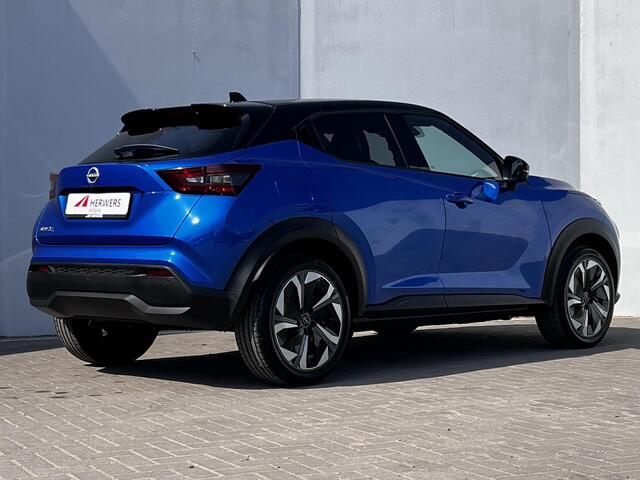 Nissan JUKE 1.0 DIG-T Tekna Automaat / Weinig km / Dealer onderhouden / Pro Pilot / Adapt. CC / Dode hoek detectie / Stuur-, stoel- en voorruitverwarming / Navi / Apple Carplay Android /