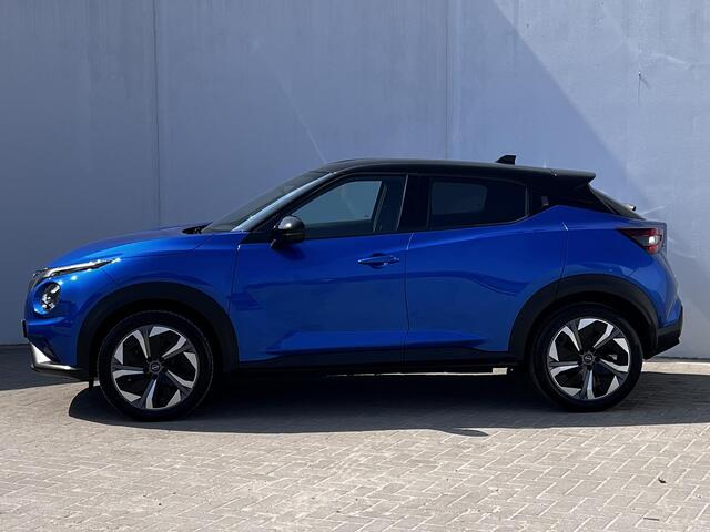 Nissan JUKE 1.0 DIG-T Tekna Automaat / Weinig km / Dealer onderhouden / Pro Pilot / Adapt. CC / Dode hoek detectie / Stuur-, stoel- en voorruitverwarming / Navi / Apple Carplay Android /