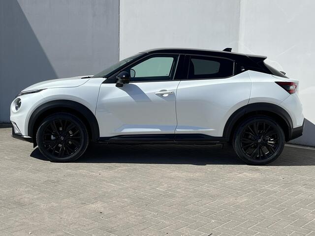 Nissan JUKE 1.6 Hybrid N-Sport Automaat / ** ¤4.250,- KORTING ** / Nieuw uit voorraad leverbaar! / Cold Light- en Technology Pack / 360° Camera / Apple Carplay & Android Auto / Keyless Entry & Start / Navigatie full map /Adaptieve Cruise Control / DAB Radio