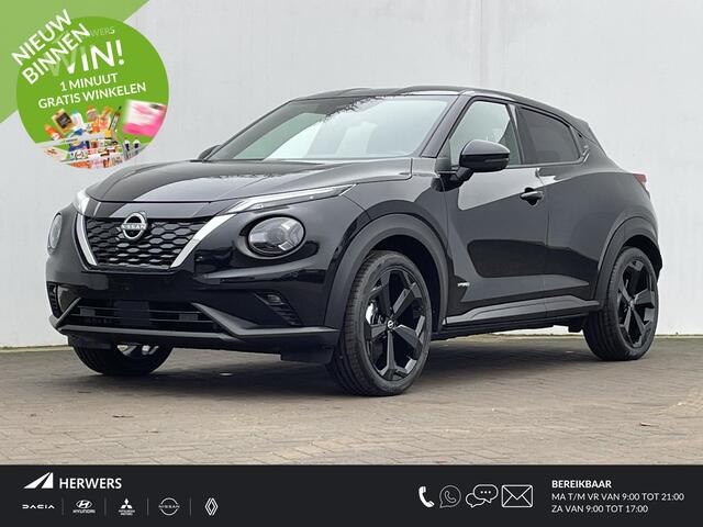 Nissan JUKE 1.6 Hybrid Tekna / ** ¤4.250,- Voorraadkorting **/ Nieuw uit voorraad leverbaar / Cold Pack Light / Sound Pack /