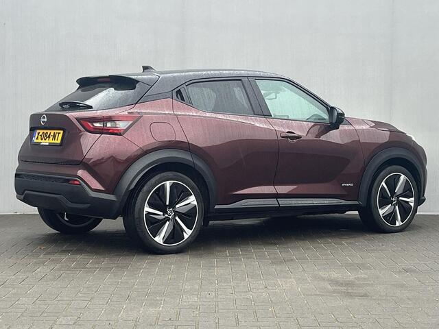 Nissan JUKE 1.6 Hybrid N-Design / Achteruitrijcamera / Stuur- en Stoelverwarming / Voorruitverwarming / Cruise- en Climate Control / Apple Carplay & Android Auto / Keyless Entry & Start / Navigatie full map / Parkeersensoren voor en achter /