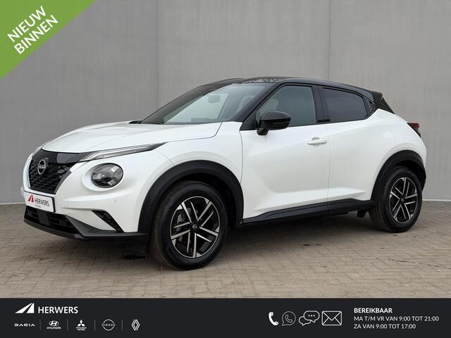 Nissan JUKE 1.6 Hybrid N-Connecta / Fabrieksgarantie tot 07-2028 / Camera / Navigatie / Apple Carplay & Android Auto / Stoel & Stuurwielverwarming / Two Tone / Cruise Control / Keyless /