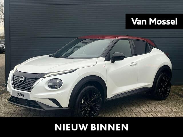 Nissan JUKE 1.6 Hybrid Red-Line Edition 143PK | Rijklaarprijs! | Limited Edition 1 of 25 | Rode Details | BOSE Audio | Adaptieve Cruise Control | 360 Camera | Stoel,- Stuur en Voorruitverwarming | 19'' Inch Zwarte Velgen | Zwart Leder Interieur | Apple CarPlay & Andr