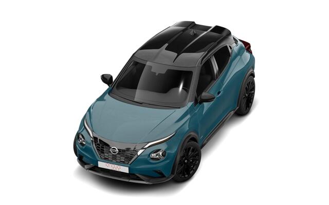 Nissan JUKE Pulse Hybrid 143 | "Interior Pack Plus" - donkerblauw kunstleer + gemêleerde inzetstukken | Blind Spot (Warning & Intervention) | Draadloze Apple Carplay® & Android Auto®