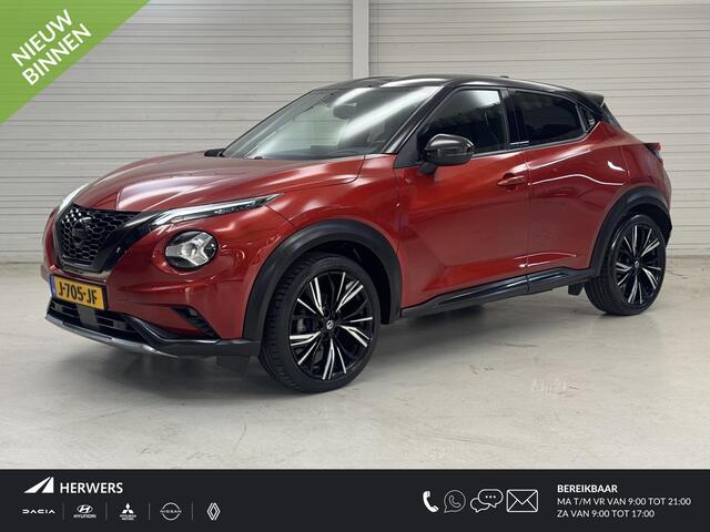 Nissan JUKE 1.0 DIG-T N-Design / Dealer Onderhouden / Navigatie / Leder/Alcantara Bekleding / Trekhaak / Bose Personal Audio / Cruise Control / Camera / Climate Control / Stoelverwarming /