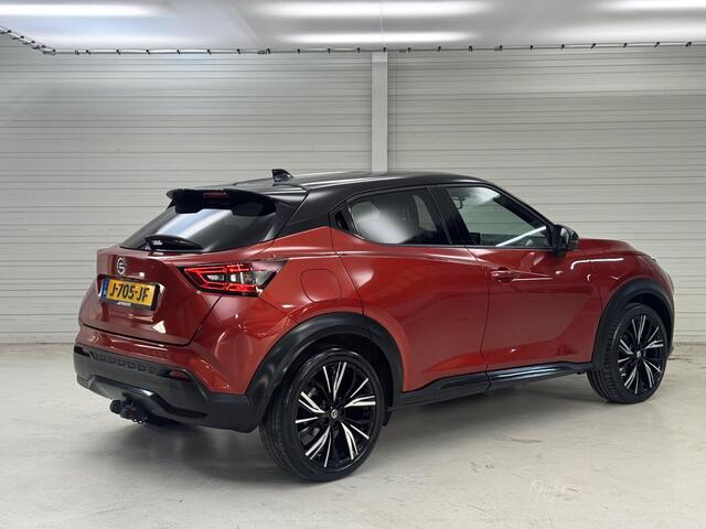 Nissan JUKE 1.0 DIG-T N-Design / Dealer Onderhouden / Navigatie / Leder/Alcantara Bekleding / Trekhaak / Bose Personal Audio / Cruise Control / Camera / Climate Control / Stoelverwarming /