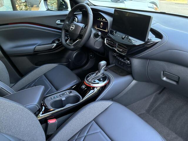 Nissan JUKE 1.6 Hybrid Pulse FAP aero velgen NIEUW UIT VOORRAAD LEVERBAAR | Bose geluidsinstallatie | Lederen bekleding | Parkeersensoren voor- en achter | Adaptieve Cruise Control | Apple CarPlay & Android Auto | Climate Control | 10 jaar fabrieksgarantie