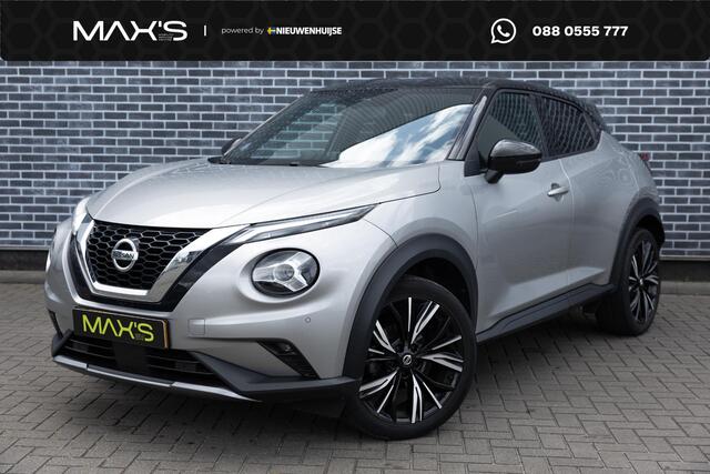 Nissan JUKE 1.0 DIG-T 116 Premiere Edition | Two-Tone | Achteruitrijcamera | Parkeersensoren | Stoelverwarming | Verwarmde Voorruit | Keyless Entry | LED Koplampen | Navigatie | Apple Carplay | Android Auto | Lichtmetalen Velgen 19 inch