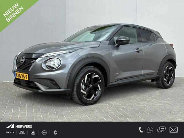 Nissan JUKE 1.6 Hybrid N-Connecta / Fabrieksgarantie tot 03-2027 / Adaptieve Cruise control / Navigatie d.m.v. Apple Carplay/Android Auto / Achteruitrijcamera / Parkeersensoren voor en achter / Climate control / Keyless Entry/Start /