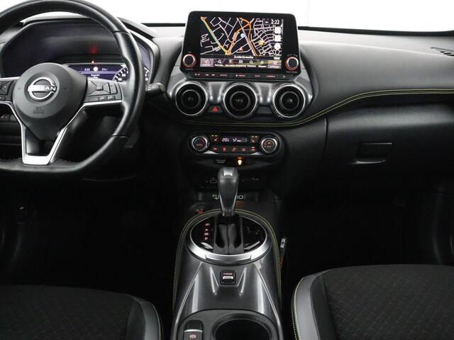 Nissan JUKE 1.0 DIG-T Kiiro | Half leder | Stoelverwarming | Cruise control | Lane assist | Navigatie | Carplay | Camera | Park assist | Trekhaak