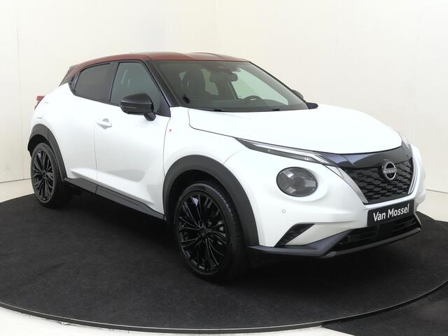 Nissan JUKE Hybrid 143 6AT Red-line Edition 143PK | Rijklaarprijs! | Limited Edition 1 of 25 | Rode Details | BOSE Audio | Adaptieve Cruise Control | 360 Camera | Stoel,- Stuur en Voorruitverwarming | 19'' Inch Zwarte Velgen | Zwart Leder Interieur | Apple CarPlay & Android Auto | Nieuw uit voorraad leverbaar!