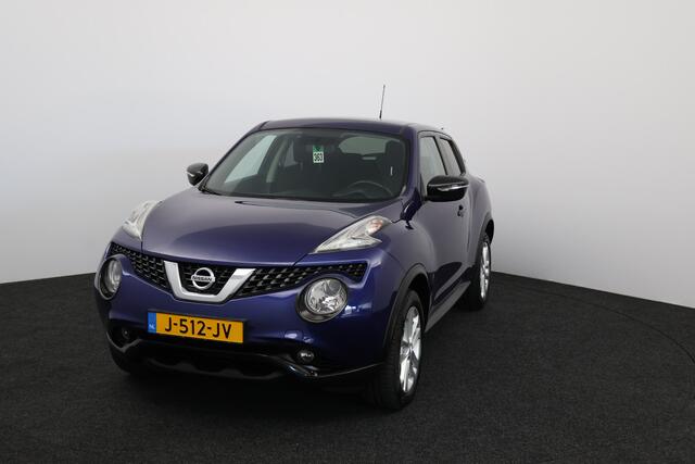 Nissan JUKE 1.2 DIG-T S/S Business Edition/ Camera/ 17'' LMV/ Navi/ Bluetooth/ Clima/ Cruise/ Elek. pakket/ Isofix/ Multi. LEDER. Stuur/ Mistl./ Extra getint glas/ LED Dagrijverl.