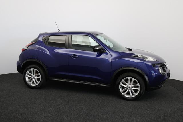 Nissan JUKE 1.2 DIG-T S/S Business Edition/ Camera/ 17'' LMV/ Navi/ Bluetooth/ Clima/ Cruise/ Elek. pakket/ Isofix/ Multi. LEDER. Stuur/ Mistl./ Extra getint glas/ LED Dagrijverl.