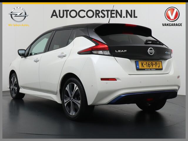 Nissan LEAF e+ Tekna 62kWh 218PK Leder Adpatieve Cruise Bose-Sound Navi 360°Camera Apple Carplay Android Auto Stuur+Stoelverwarming v+a Keyless File assistent Pdc Led Bluetooth DAB Dodehoek Detector Privacy Glas Rijstrooksensor met correctie Verkeersbord detectie Two