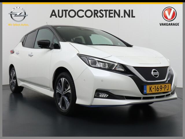 Nissan LEAF e+ Tekna 62kWh 218PK Leder Adpatieve Cruise Bose-Sound Navi 360°Camera Apple Carplay Android Auto Stuur+Stoelverwarming v+a Keyless File assistent Pdc Led Bluetooth DAB Dodehoek Detector Privacy Glas Rijstrooksensor met correctie Verkeersbord detectie Two