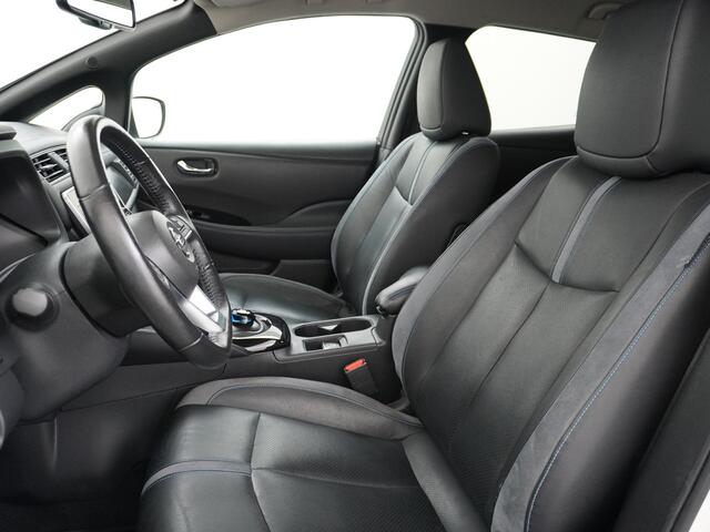 Nissan LEAF e+ Tekna 62kWh 218PK Leder Adpatieve Cruise Bose-Sound Navi 360°Camera Apple Carplay Android Auto Stuur+Stoelverwarming v+a Keyless File assistent Pdc Led Bluetooth DAB Dodehoek Detector Privacy Glas Rijstrooksensor met correctie Verkeersbord detectie Two