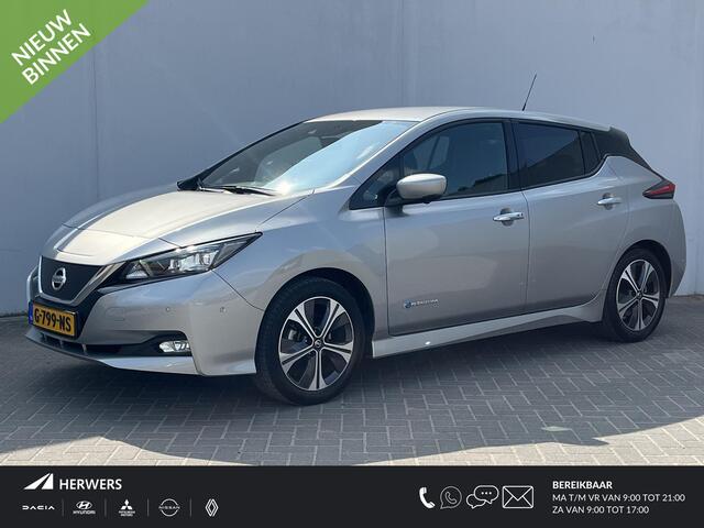 Nissan LEAF Tekna 40 kWh Automaat / Trekhaak / 360° Camera / Navigatie full map / Apple Carplay & Android Auto / Stuur- en Stoelverwarming voor en achter / Adaptieve Cruise Control / Keyless Entry & Start / Airco / DAB Radio