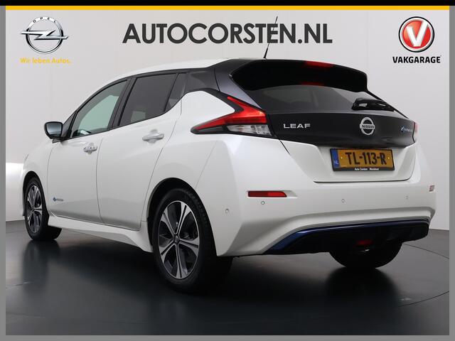 Nissan LEAF Tekna 40kWh Leer Bose®-Hifi Apple Carplay Android Auto Adap.Cruise 360°Camera Navi Ecc Stoel+Stuurverwarming Keyless DAB Dodehoek detector Rijstrooksensor Uitparkeer waarschuwing Verkeersbord detectie Bluetooth Privacy Glas Lmv 17" SOH 87.7% Origineel Ned