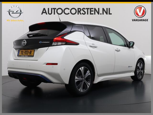Nissan LEAF Tekna 40kWh Leer Bose®-Hifi Apple Carplay Android Auto Adap.Cruise 360°Camera Navi Ecc Stoel+Stuurverwarming Keyless DAB Dodehoek detector Rijstrooksensor Uitparkeer waarschuwing Verkeersbord detectie Bluetooth Privacy Glas Lmv 17" SOH 87.7% Origineel Ned