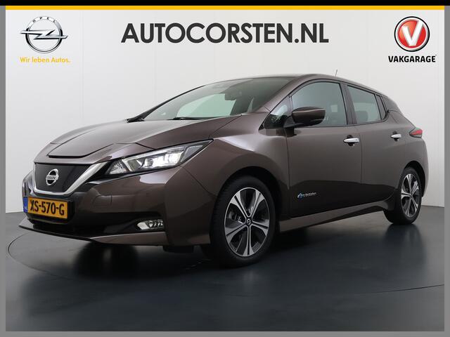 Nissan LEAF Tekna 40kWh Leer Bose®-Hifi Apple Carplay Android Auto Adap.Cruise 360°Camera Navi Ecc Stoel+Stuurverwarming Keyless DAB Dodehoek detector Rijstrooksensor Uitparkeer waarschuwing Verkeersbord detectie Bluetooth Privacy Glas Lmv 17" SOH 87.93% Origineel Ne