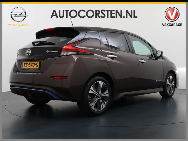 Nissan LEAF Tekna 40kWh Leer Bose®-Hifi Apple Carplay Android Auto Adap.Cruise 360°Camera Navi Ecc Stoel+Stuurverwarming Keyless DAB Dodehoek detector Rijstrooksensor Uitparkeer waarschuwing Verkeersbord detectie Bluetooth Privacy Glas Lmv 17" SOH 87.93% Origineel Ne