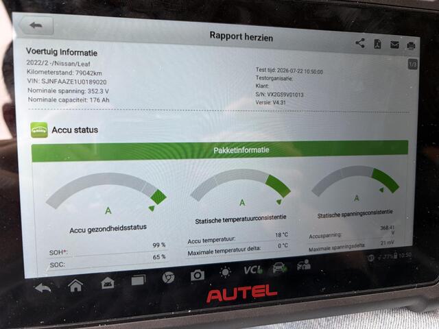 Nissan LEAF e+ Tekna 62 kWh / SOH 99% / Trekhaak voor fietsendrager / Stoelverwarming voor en achter / 360 Graden camera / Apple Carplay & Android Auto / BOSE / Stuurverwarming