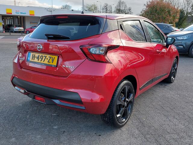 Nissan MICRA 1.0 IG-T 101pk N-Sport | 1ste Eigenaar | Navi | Apple Carplay+Android Auto | Clima | Cruise | Keyless Entry | Pdc+Camera | Licht+Regensensor | Mistlampen | Privacy Glass | 17''lm
