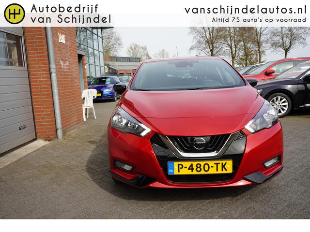 Nissan MICRA 1.0 IG-T N-DESIGN ORIGINEEL NL KEURIGE NETTE STAAT NAVIGATIE ANDROID/APPLECARPLAY AIRCO CRUISECONTROL PARKEERSENSOREN RIJSTROOKSENSOR BLUETOOTH 4X ELECTR.RAMEN/SPIEGELS