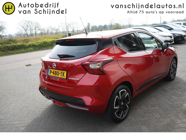 Nissan MICRA 1.0 IG-T N-DESIGN ORIGINEEL NL KEURIGE NETTE STAAT NAVIGATIE ANDROID/APPLECARPLAY AIRCO CRUISECONTROL PARKEERSENSOREN RIJSTROOKSENSOR BLUETOOTH 4X ELECTR.RAMEN/SPIEGELS