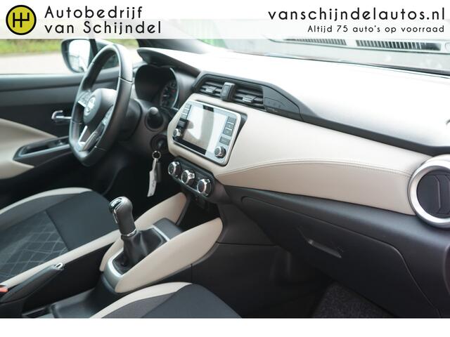 Nissan MICRA 1.0 IG-T N-DESIGN ORIGINEEL NL KEURIGE NETTE STAAT NAVIGATIE ANDROID/APPLECARPLAY AIRCO CRUISECONTROL PARKEERSENSOREN RIJSTROOKSENSOR BLUETOOTH 4X ELECTR.RAMEN/SPIEGELS