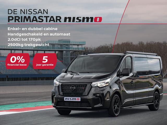 Nissan PRIMASTAR 2.0 dCi 170pk L2H1 Nismo+ | Dubbele Cabine | 0% Lease | Achteruitrijcamera | 5 Jaar Fabrieksgarantie | Laadruimtepakket |