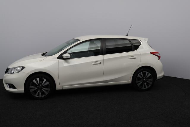 Nissan PULSAR 1.2 DIG-T N-Connecta/ 38.000 KM! N.A.P!/ Automaat!/ Trekhaak/ 17'' LMV/ Camera/ Keyless/ DAB+/ Navi/ Clima/ Cruise/ Bluetooth/ Armsteun/ Multi. LEDER. Stuur/ Mistl./ Chroom/ Extra getint glas.