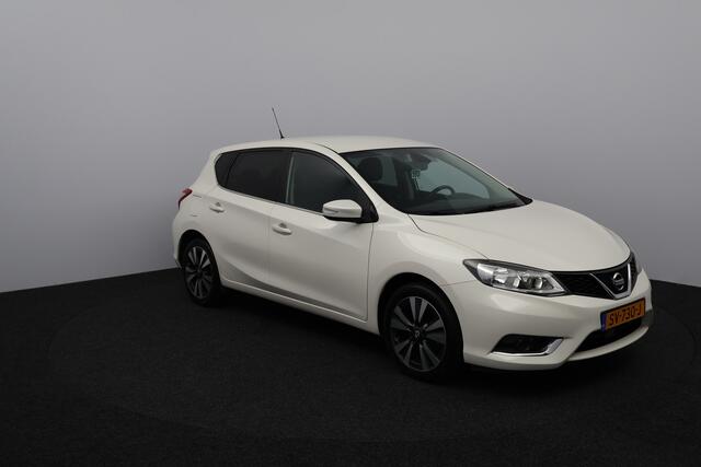 Nissan PULSAR 1.2 DIG-T N-Connecta/ 38.000 KM! N.A.P!/ Automaat!/ Trekhaak/ 17'' LMV/ Camera/ Keyless/ DAB+/ Navi/ Clima/ Cruise/ Bluetooth/ Armsteun/ Multi. LEDER. Stuur/ Mistl./ Chroom/ Extra getint glas.