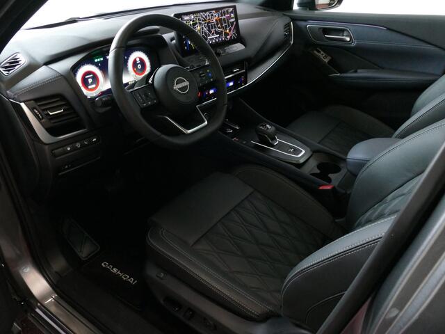 Nissan QASHQAI 1.3 MHEV 160PK TEKNA PLUS LEER PANO MASSAGE BOSE STOEL/STUUR/RUIT VERW MATRIX.LED ELEK.KLEP HEADUP 19''LMV 11/2023 28 Qashqai's op voorraad !
