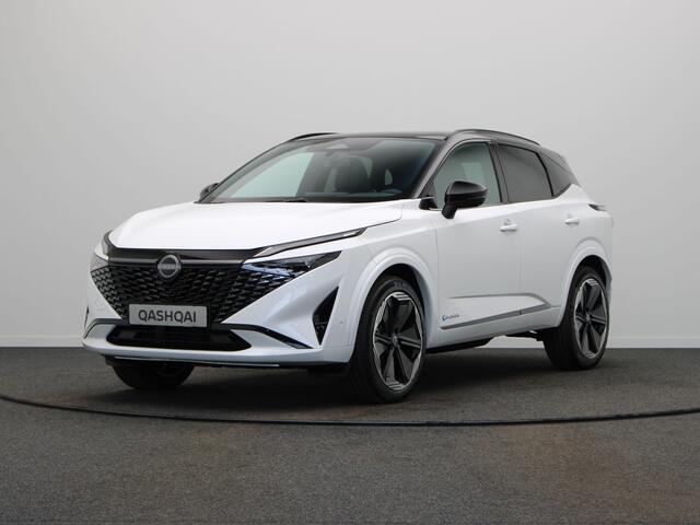 Nissan QASHQAI e-Power 190 1AT N-Design + Panoramisch glazen dak + Cold Pack | 12.3" TFT digitale cockpit | Audiosysteem met DAB, Apple Carplay & Android Auto, USB-aansluiting, stuurwielbediening en 6 luidsprekers | Blind Spot Warning & Intervention (BSW + BSI)