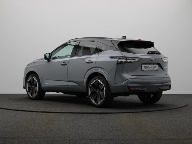 Nissan QASHQAI e-Power 190 1AT N-Design + Panoramisch glazen dak + Cold Pack | 12.3" TFT digitale cockpit | Audiosysteem met DAB, Apple Carplay & Android Auto, USB-aansluiting, stuurwielbediening en 6 luidsprekers | Blind Spot Warning & Intervention (BSW + BSI)