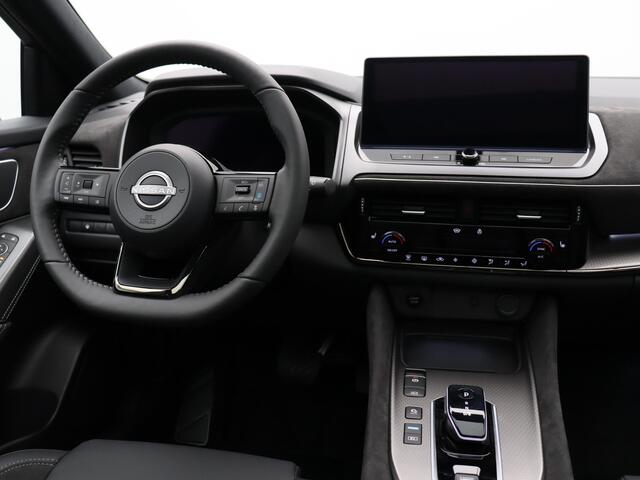 Nissan QASHQAI e-Power 190 1AT N-Design + Panoramisch glazen dak + Cold Pack | 12.3" TFT digitale cockpit | Audiosysteem met DAB, Apple Carplay & Android Auto, USB-aansluiting, stuurwielbediening en 6 luidsprekers | Blind Spot Warning & Intervention (BSW + BSI)